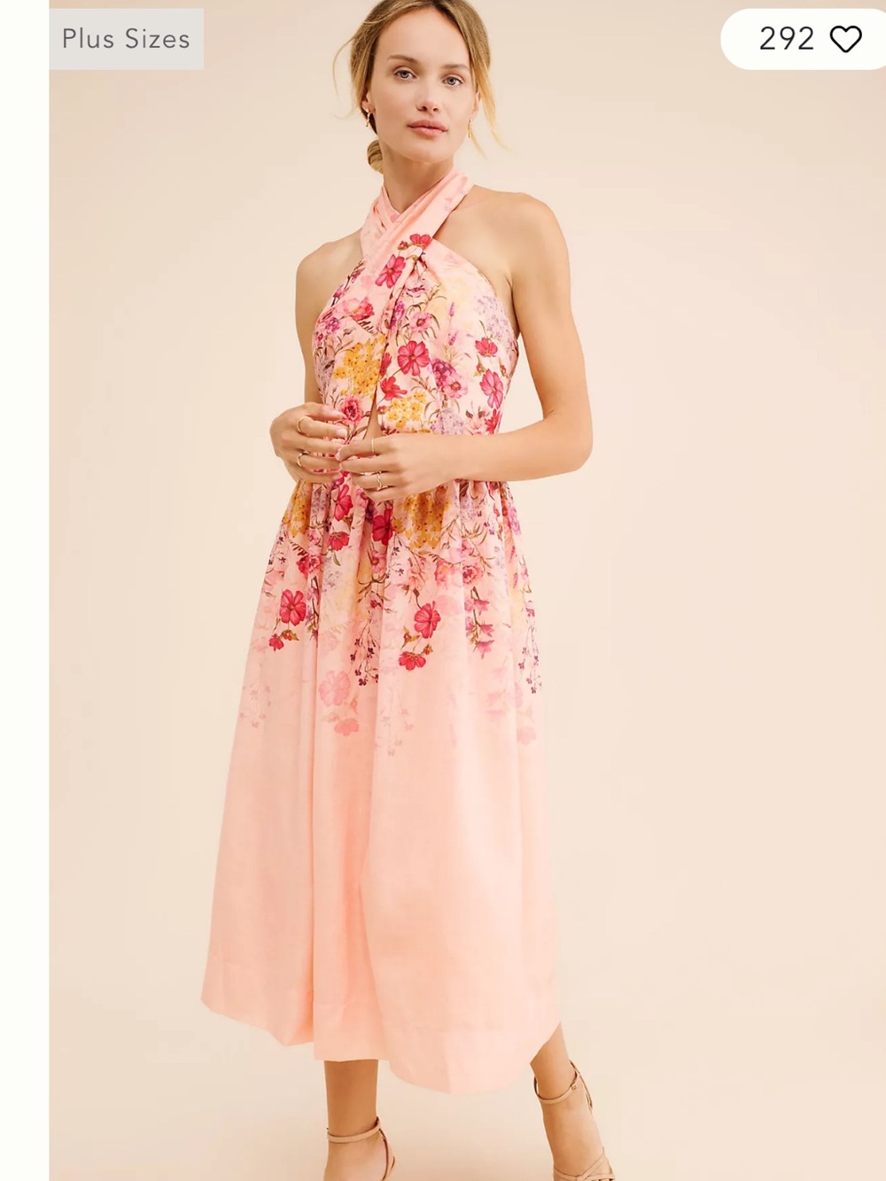 Let Me Be Florentine Halter Midi Dress